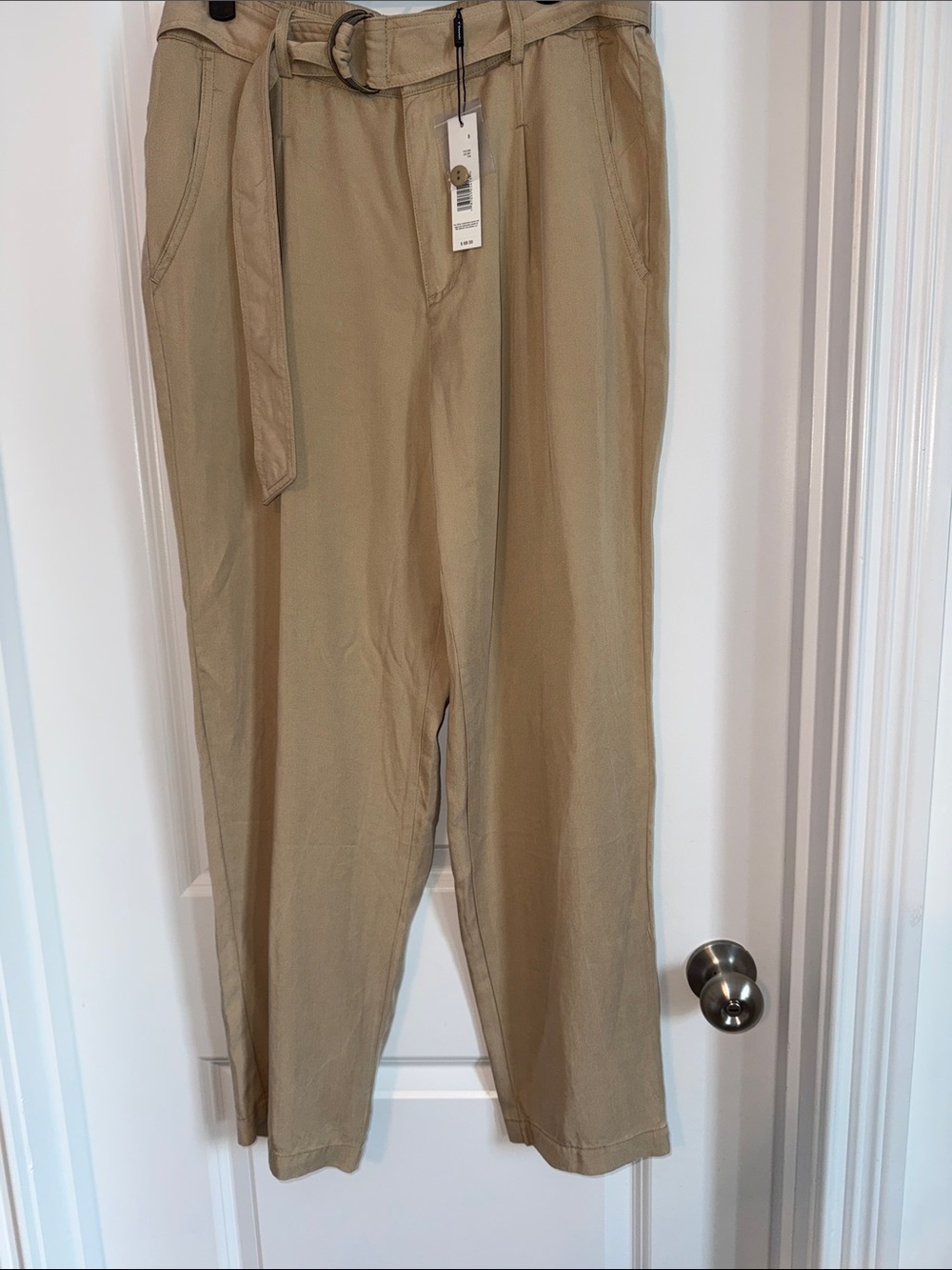 WOMENS NWT TAHARI TAN STRAIGHT LEG PANT SIZE 8